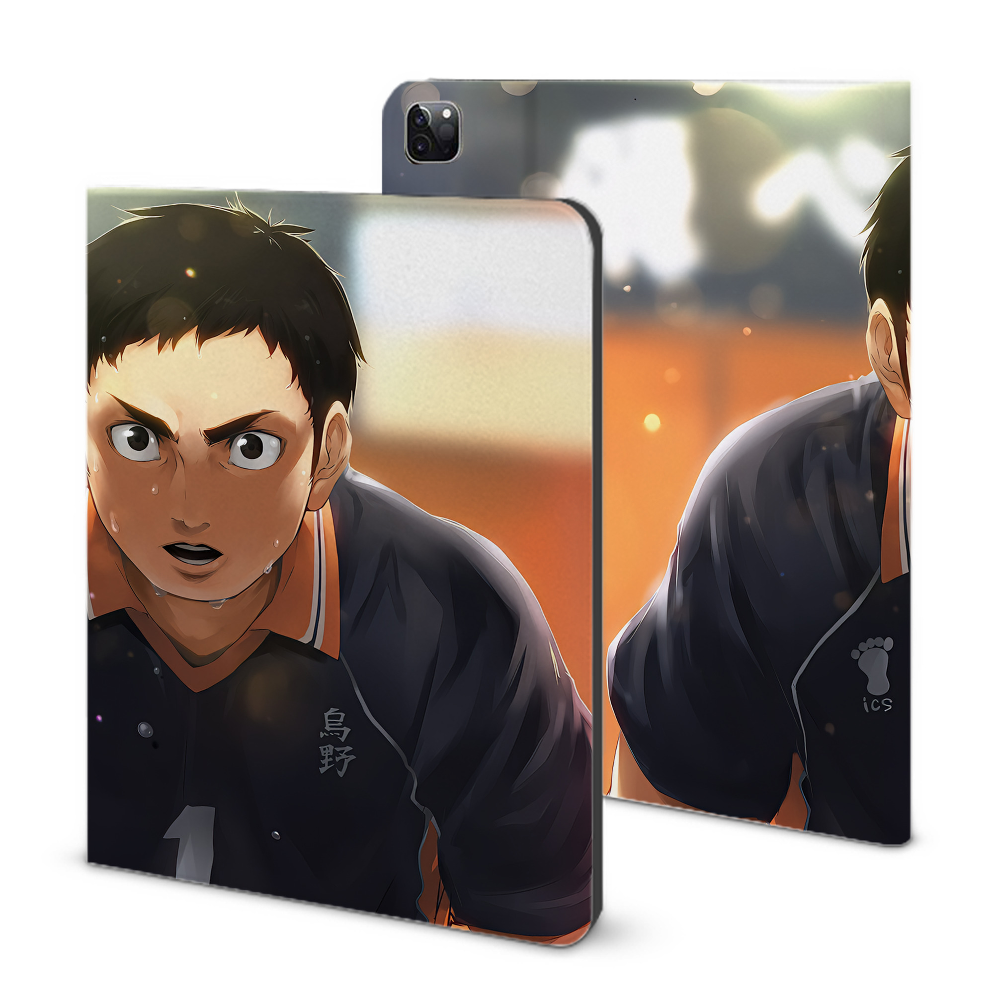 （画像用） ハイキュー!! Haikyu!! IPad ケース ブック型 PUレザー TPU 耐衝撃 軽量 薄型 ペン収納なし 全面保護 IPad 各モデル対応